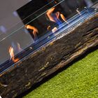 Lareira Ecológica No Dormente 1m X 25 Cm Com Vidros E Queimad