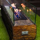 Lareira Ecológica No Dormente 1m X 25 Cm Com Vidros E Queimad