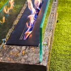 Lareira Ecológica No Dormente 1m X 25 Cm Com Vidros E Queimad