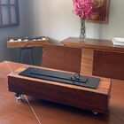 Lareira Ecológica No Dormente Com Rodinhas E Queimador Em Fer