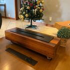 Lareira Ecológica No Dormente Com Rodinhas E Queimador Em Fer