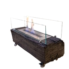 Lareira Ecológica No Dormente Com Rodinhas E Queimador Em Ino