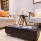 Lareira Ecológica No Dormente Com Rodinhas E Queimador Em Ino