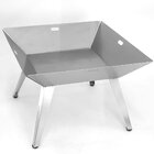 Lareira Externa Pira Tocheiro Quadrada- Pés 250mm Em Inox
