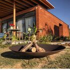 Lareira Externa Tacho Para Jardim Em Ferro Fundido - 60  80