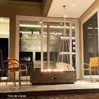 Lareira Fire Pit A Gás Retangular 100 Cm  Área Externa