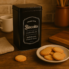 Lata De Metal Buono Decorativas Com Tampa Hermética  Biscoito