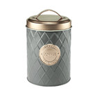 Lata Metal Geometric Handle Coffe Cinza