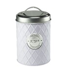 Lata Metal Geometric Handle Sugar Branco- 44429