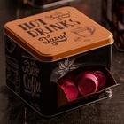 Lata Porta Cápsulas De Café Coffee House Dourado