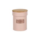 Lata Porta Condimento Hermética Metal Mattesugar Tampa Bambu