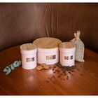 Lata Porta Condimento Hermética Metal Mattesugar Tampa Bambu