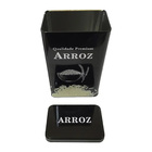 Lata Pote Decorativa Quadrada Arroz E Biscoito Kit Com 2