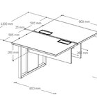 Lateral De Plataforma Dupla Acoplar Pé Quadro 90x120cm Espres