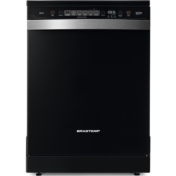Lava Louças 12 Serviços Brastemp Preta com Ciclo Pesado 220V