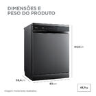 Lava Louças 14 Serviços Black Inox Smarthome Midea Mdwef1433g