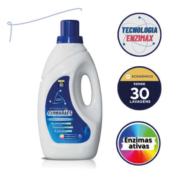 Lava Roupas Com Enzimas Ativas 3l - Guimarães