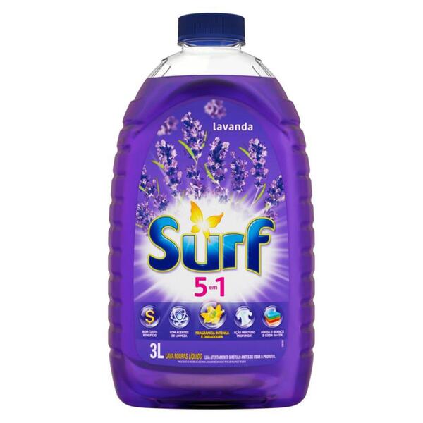 Lava-roupas Líquido Surf  5 Em 1 Lavanda Galão 3l
