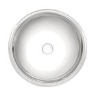 Lavabo Redondo De Sobrepor Em Aco Inox Alto Brilho 34cm