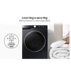 Lavadora E Secadora Samsung Qdrive 14kg Black Inox 127v Wd14t