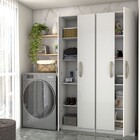 Lavanderia Completa Andorra 4 Portas 8 Prateleiras Branco Nev