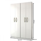 Lavanderia Completa Andorra 4 Portas 8 Prateleiras Branco Nev