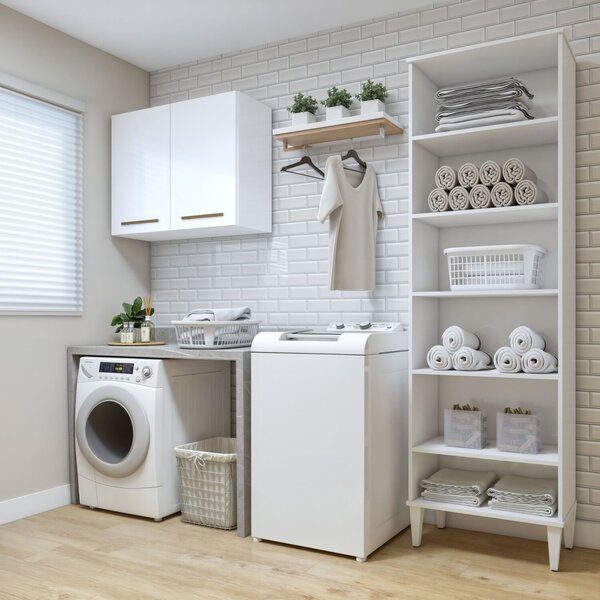 Lavanderia Modulada 1 Armário Multiuso E Armário Aéreo Belém