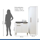 Lavanderia Modulada 1 Armário Multiuso E Balcão Mauá Branco