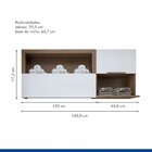 Lavanderia Modulada 2 Amários Tex 105   Carvalho/branco