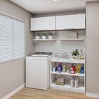 Lavanderia Modulada 2 Amários Tex 107   Carvalho/branco