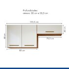 Lavanderia Modulada 2 Armários Aéreo França Nature/off White