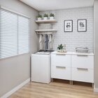 Lavanderia Modulada 2 Balcões Tex 102   Branco