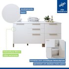 Lavanderia Modulada 2 Balcões Tex 104   Branco