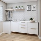 Lavanderia Modulada 2 Balcões Tex 104   Branco