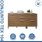 Lavanderia Modulada 2 Balcões Tex 104   Carvalho