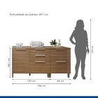 Lavanderia Modulada 2 Balcões Tex 104   Carvalho