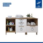 Lavanderia Modulada 2 Balcões Tex 104   Carvalho/branco
