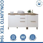 Lavanderia Modulada 2 Balcões Tex 104   Carvalho/branco