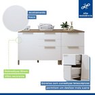 Lavanderia Modulada 2 Balcões Tex 104   Carvalho/branco