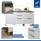 Lavanderia Modulada 2 Balcões Tex 104   Carvalho/branco