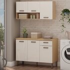 Lavanderia Modulada 2 Peças,1 Armário Aéreo E 1 Balcão 120cm