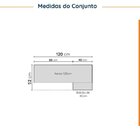 Lavanderia Modulada 2 Peças 1 Armário Aéreo 3 Portas 1 Balcão