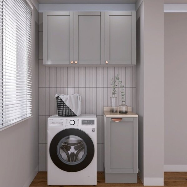 Lavanderia Modulada 2 Peças 1 Armário Aéreo 3 Portas 1 Balcão