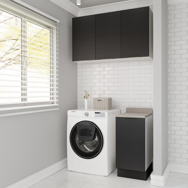 Lavanderia Modulada 2 Peças 1 Armário Aéreo 3 Portas 1 Balcão