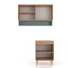 Lavanderia Modulada 2 Peças Aéreo 120 Cm 4 Portas E Balcão 80