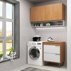 Lavanderia Modulada 2 Peças Aéreo 120 Cm 4 Portas E Balcão 80