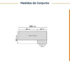 Lavanderia Modulada 2 Peças Sem Tampo Com Rodapé Ipanema Cabe