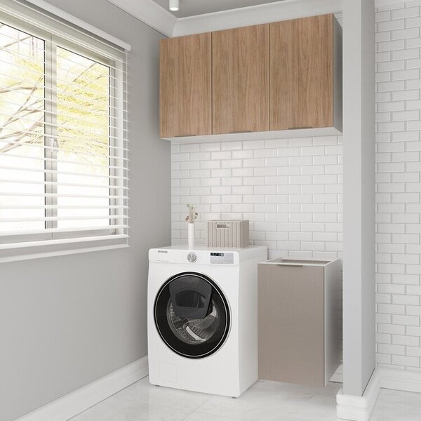 Lavanderia Modulada 2 Peças Sem Tampo Sem Rodapé Ipanema Cabe