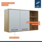 Lavanderia Modulada 3 Armários Aéreos Áustria Cinamomo/off Wh