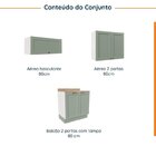 Lavanderia Modulada 3 Peças 2 Armários Aéreos 3 Portas 1 Balc